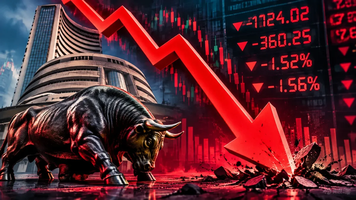 Stock market crash graph (Image Source: AI Photo)