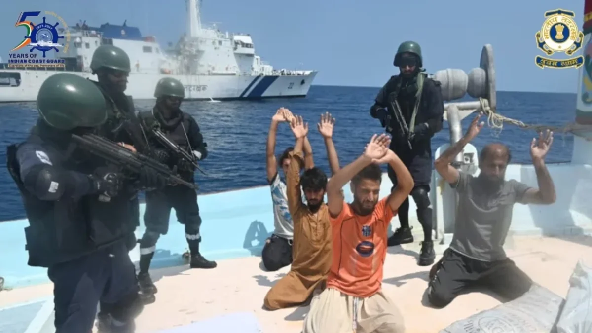 ICG and ATS drug seizure operation in the Arabian Sea (Image Source: social media)