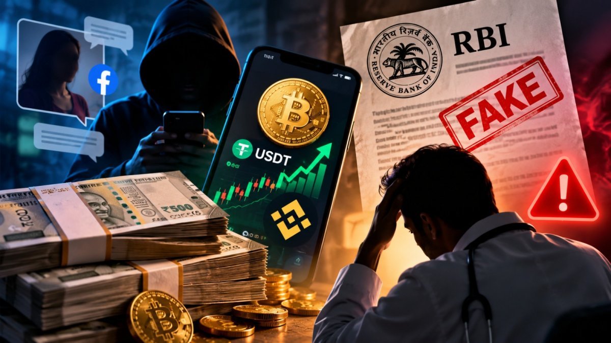 Crypto trading fraud, doctor loses ₹25.66 lakh (Image Source: AI Photo)