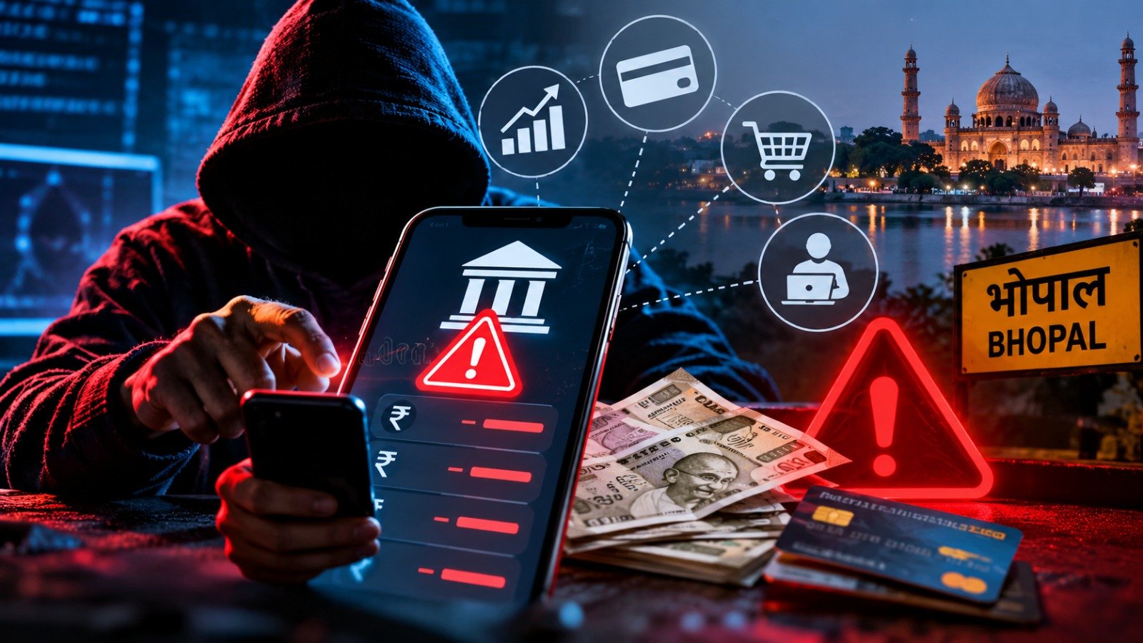 Bhopal Cyber Crime: 48 घंटे में 50 केस दर्ज, शेयर बाजार से लेकर मोबाइल अपडेट के नाम पर गंवाए लाखों