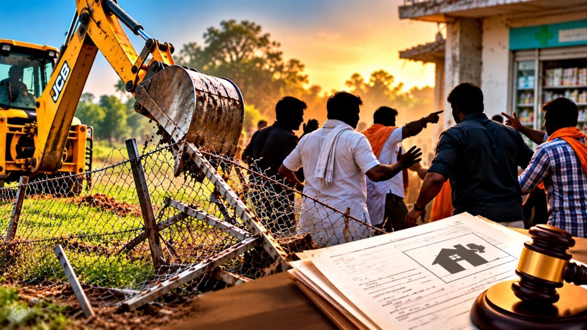 Dispute over land fencing in Birkoni (Image Source: AI Photo)
