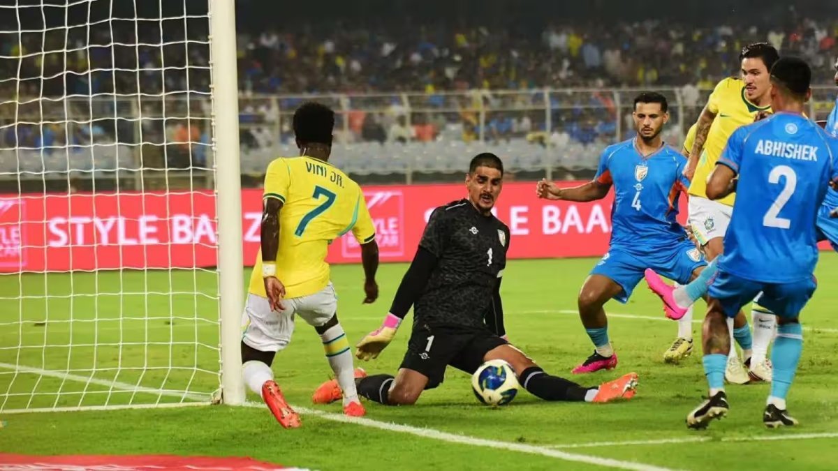 India-Brazil football match(Image Source: Social Media)