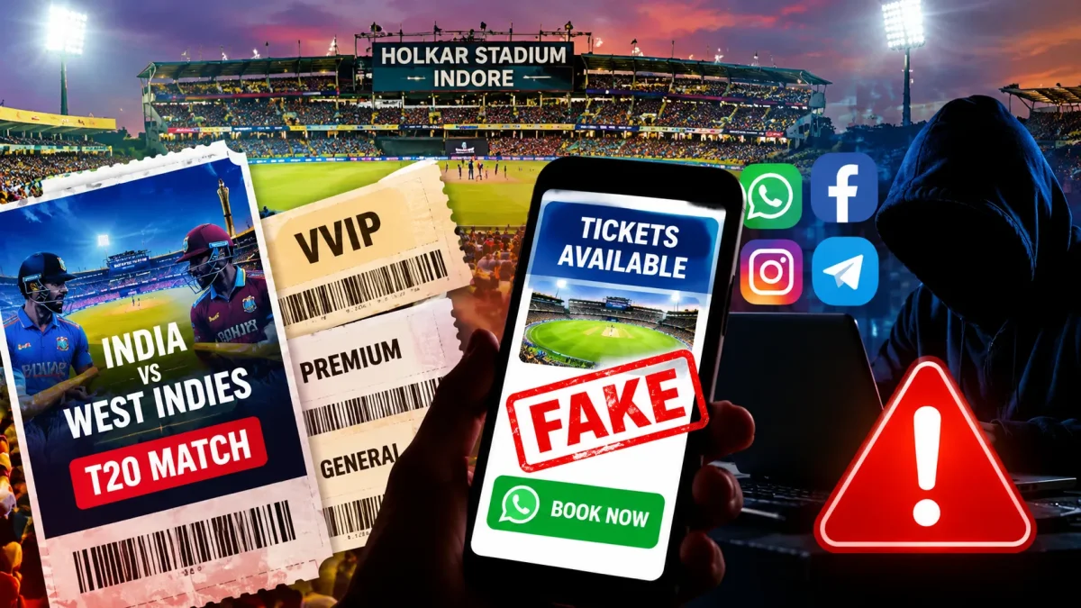 Indore T20 ticket scam alert(Image Source:AI Photo)
