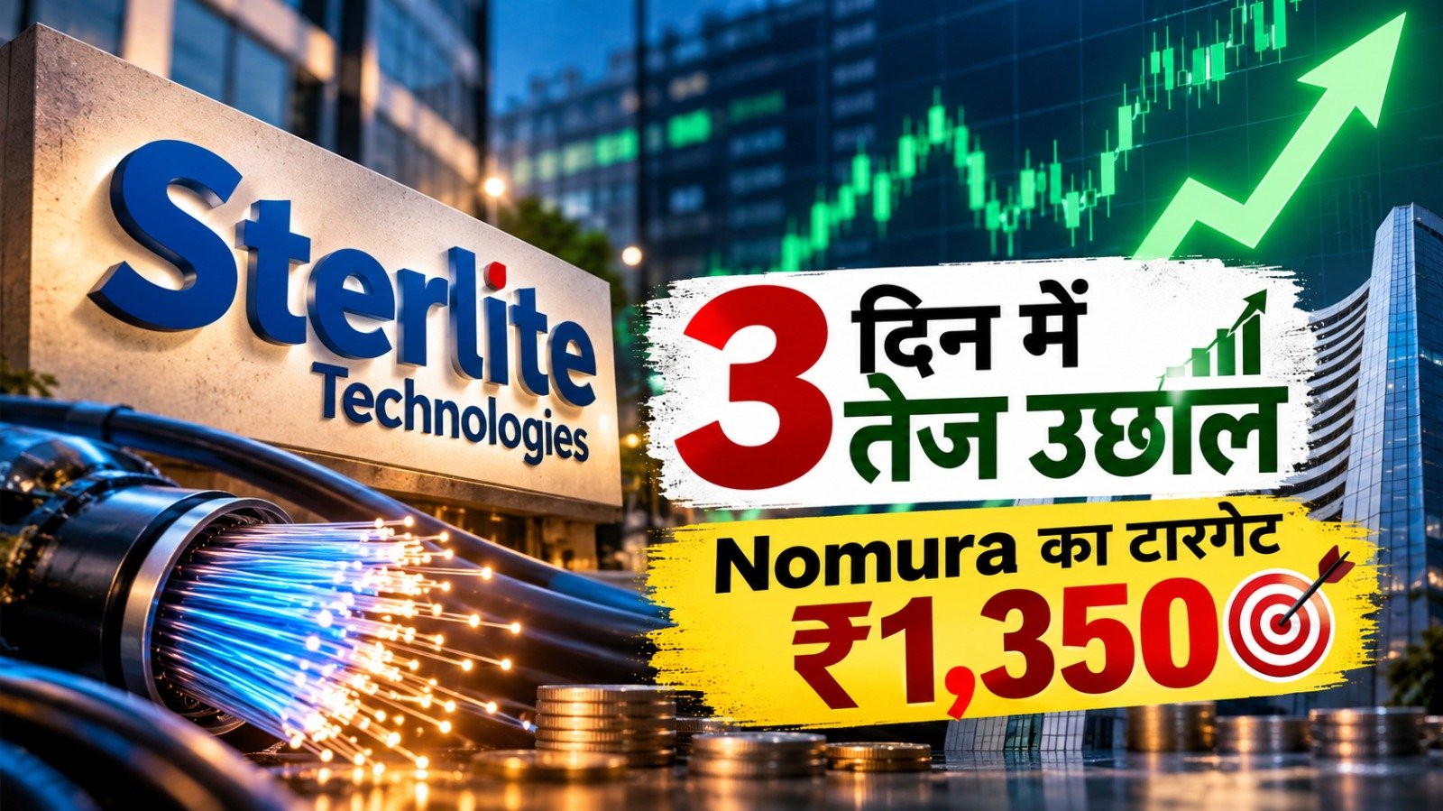 Sterlite Technologies Share: 3 दिन में तेज उछाल, Nomura ने दिया ₹1,350 का टारगेट