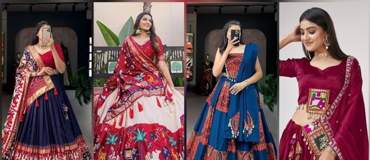Lehenga, Ghagra and Chaniya Choli for Garba Night Image ( Image Source: Social Media )