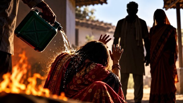 Kawardha News: पेट्रोल डालकर महिला को जलाने की कोशिश, ससुर-सास पर गंभीर आरोप