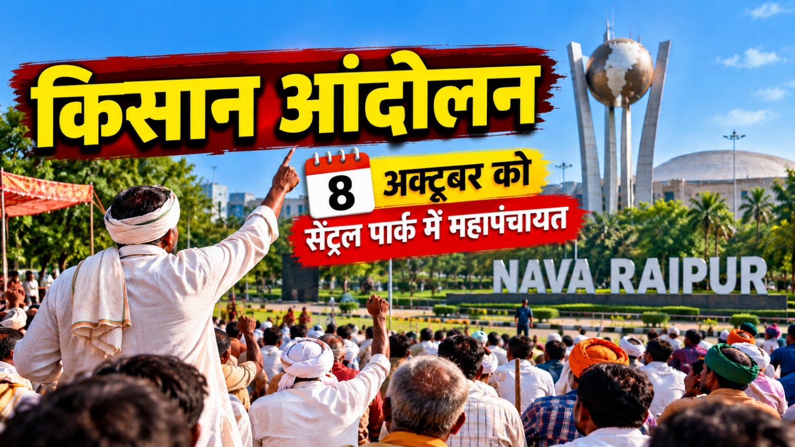 Chhattisgarh Farmers Protest: नवा रायपुर में फिर गरमाएगा किसान आंदोलन, 8 अक्टूबर को महापंचायत