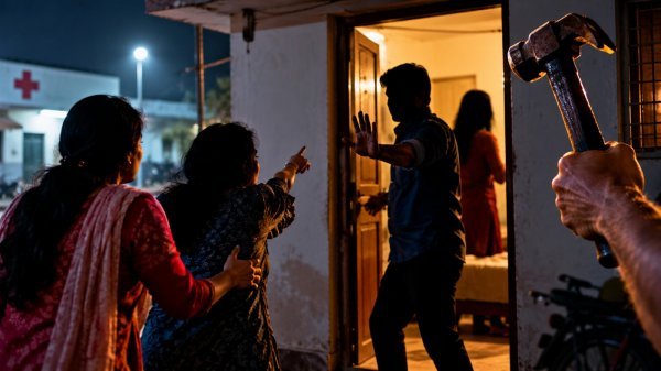 Korba News: पति-पत्नी के विवाद में चलीं लातें और हथौड़ा, अस्पताल क्वार्टर में महिला संग पकड़ाया पति