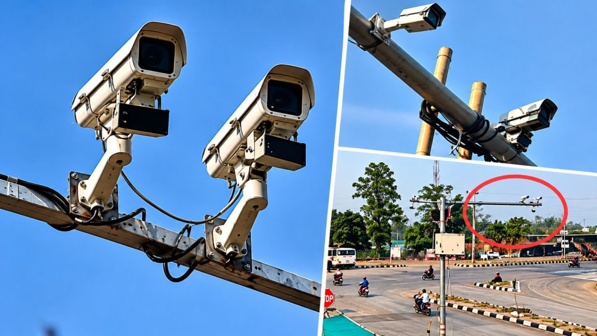 Non-functional CCTV cameras of Raipur ITMS (Image Source: Keertiman Media)