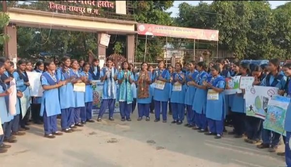 Arang News: रानी दुर्गावती गाइड कंपनी ने चलाया जनजागरूकता अभियान