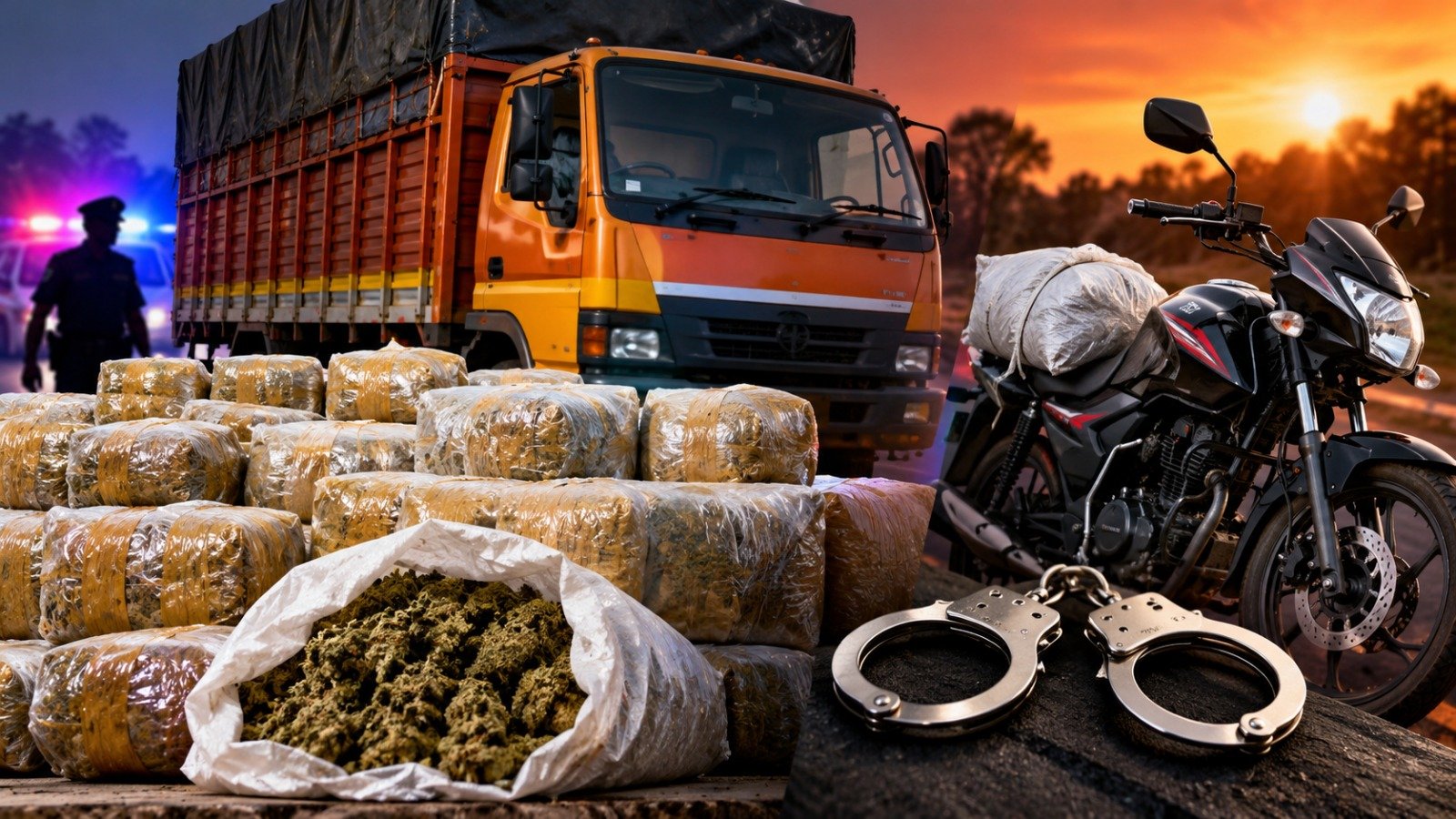 Ganja Smuggling: एनएच पर दो अलग-अलग जगहों से करीब 3 करोड़ का गांजा जब्त, 4 अंतर्राज्यीय तस्कर गिरफ्तार