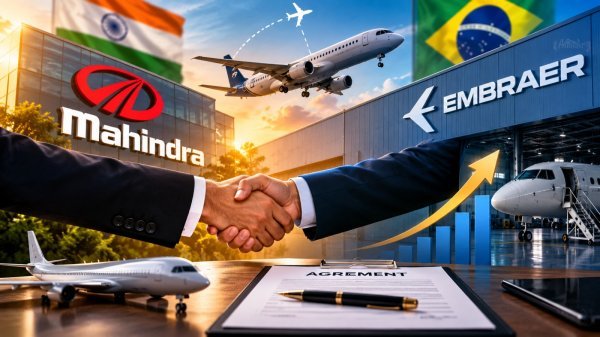 Mahindra Deal: एयरोस्पेस कारोबार में बड़ा कदम, 51% हिस्सेदारी Embraer को बेचेगी कंपनी