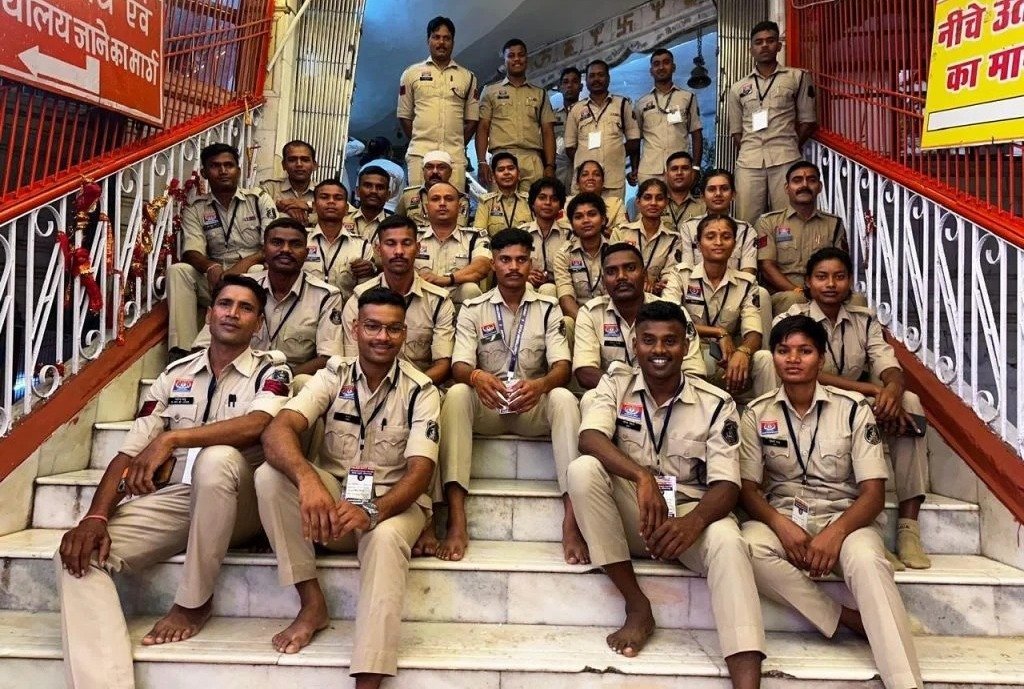 Police security arrangements in Dongargarh during Navratri(Image Source: Keertiman Media)