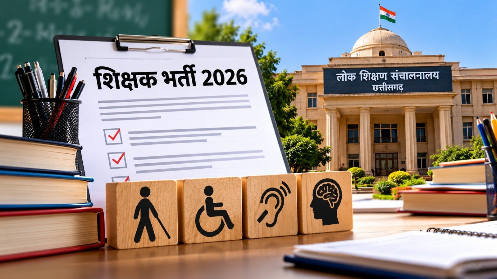 Chhattisgarh Teacher Recruitment 2026: दिव्यांग अभ्यर्थियों को आवेदन का नया मौका, 1654 पदों के विज्ञापन में संशोधन
