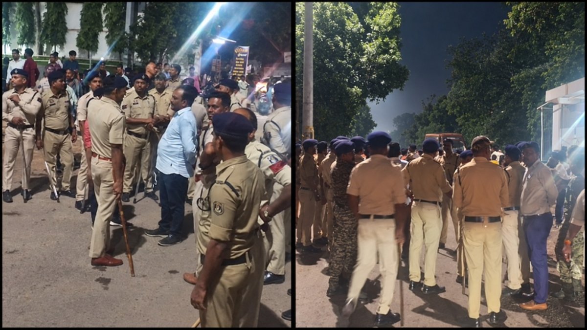 Hindu organizations protest outside the Kotwali police station (Image Source: social media)