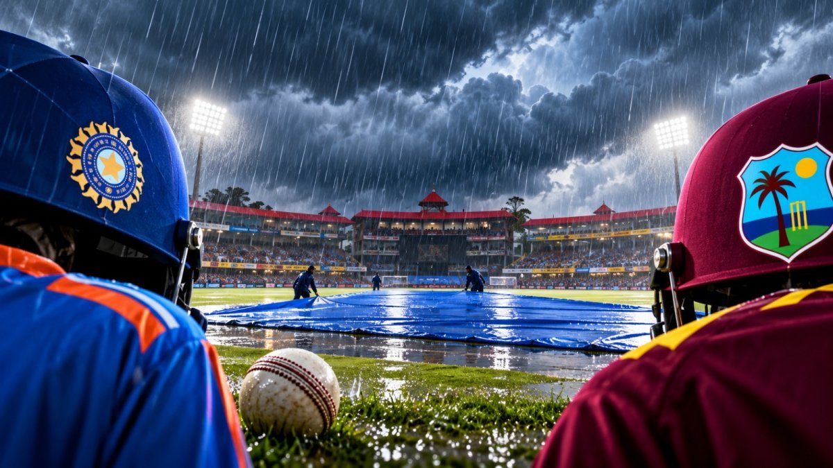 India vs West Indies 5th T20I Rain Alert(Image Source: AI Photo)
