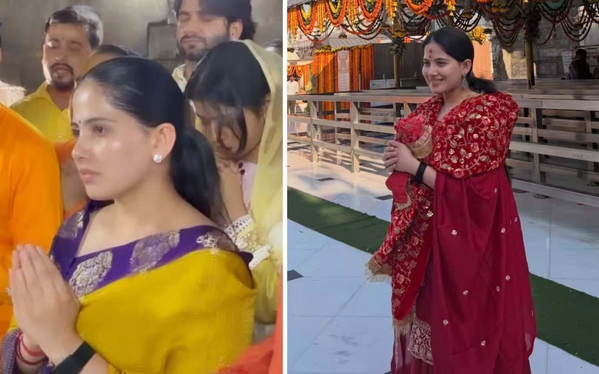 Jaya Kishori in traditional saree and sharara look (Image Source: Social Media)