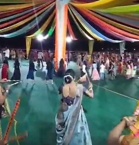 Women performing Garba-Dandiya at the Sukma Police Lines(Image Source: Social Media)