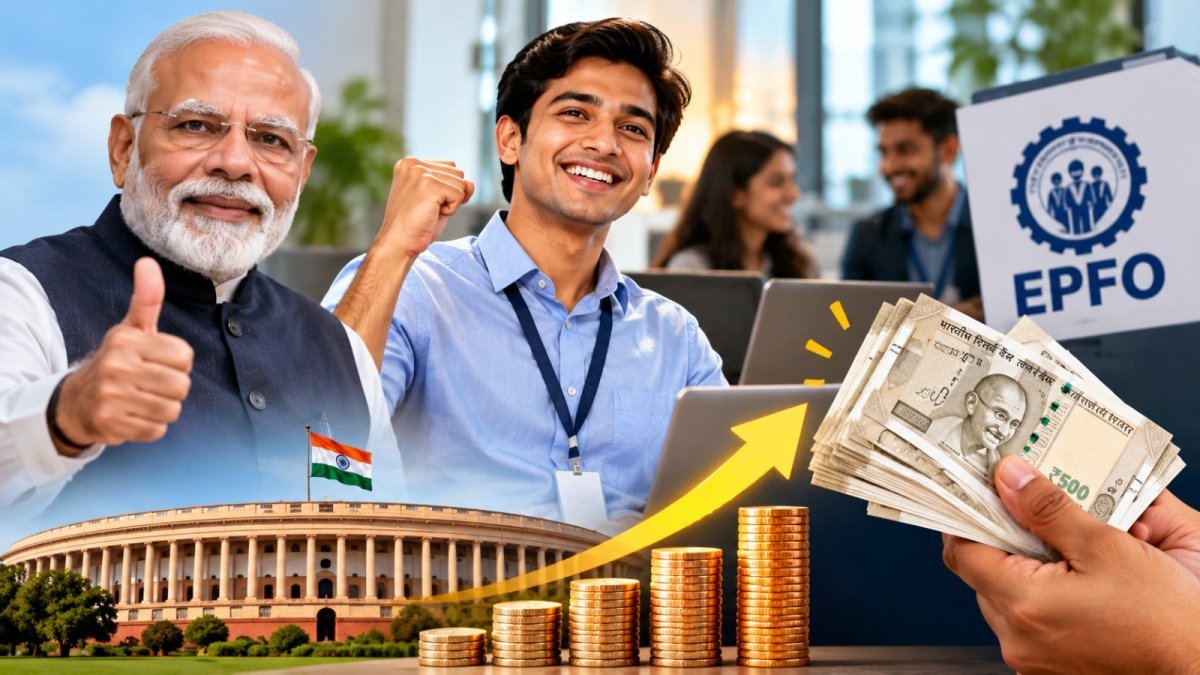 An incentive of up to ₹15,000 for one first job (Image Source: AI Photo)