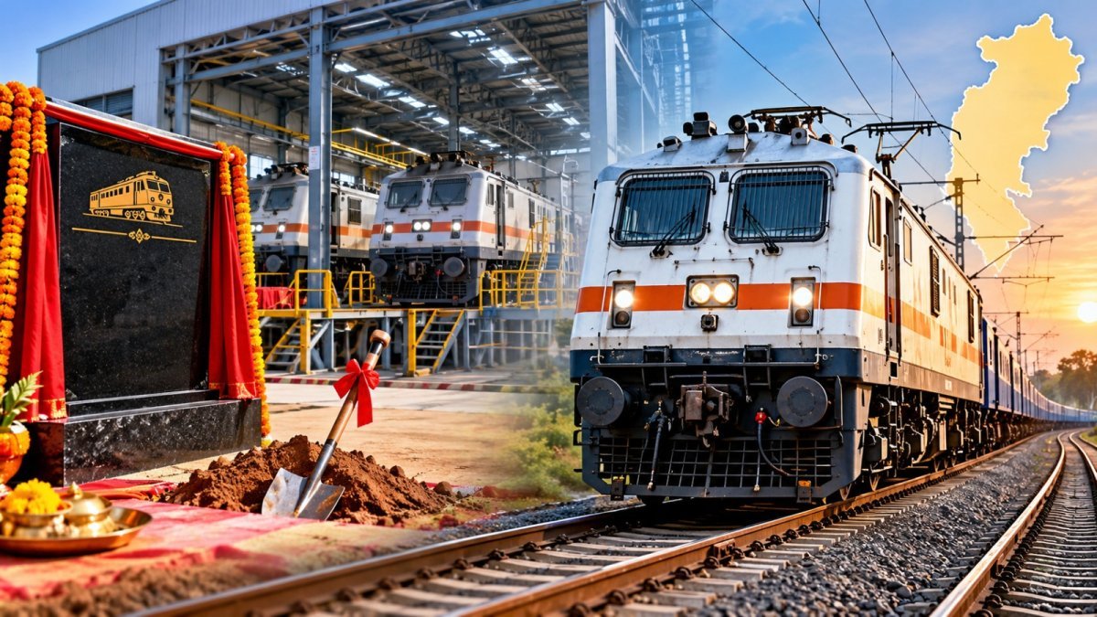 Foundation stone laid for a maintenance depot for 300 electric locomotives (Image Source: AI Photo)