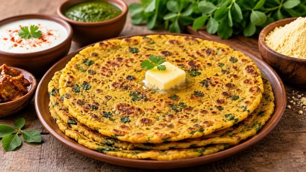Methi Paratha Recipe: नाश्ते में बनाएं कुरकुरा मक्का-मेथी पराठा, स्वाद ऐसा कि बार-बार खाने का करेगा मन