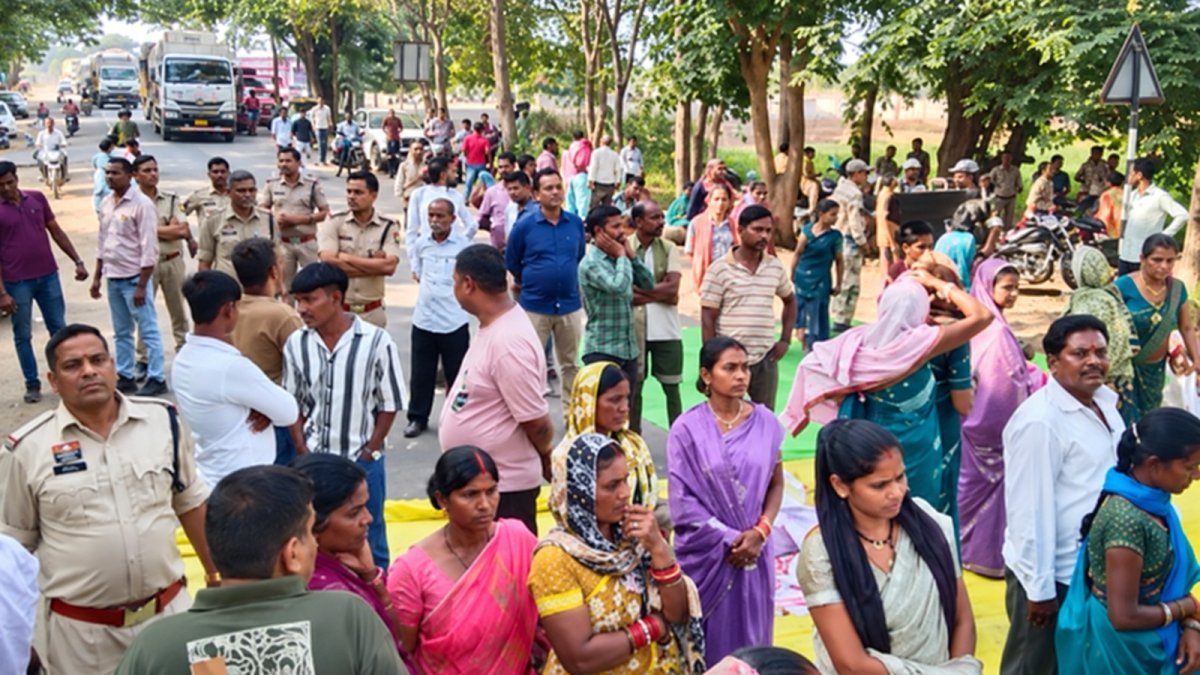 Farmers Block Road in Belsonda Over Kaveri Seeds(Image Source: Keertiman Media)