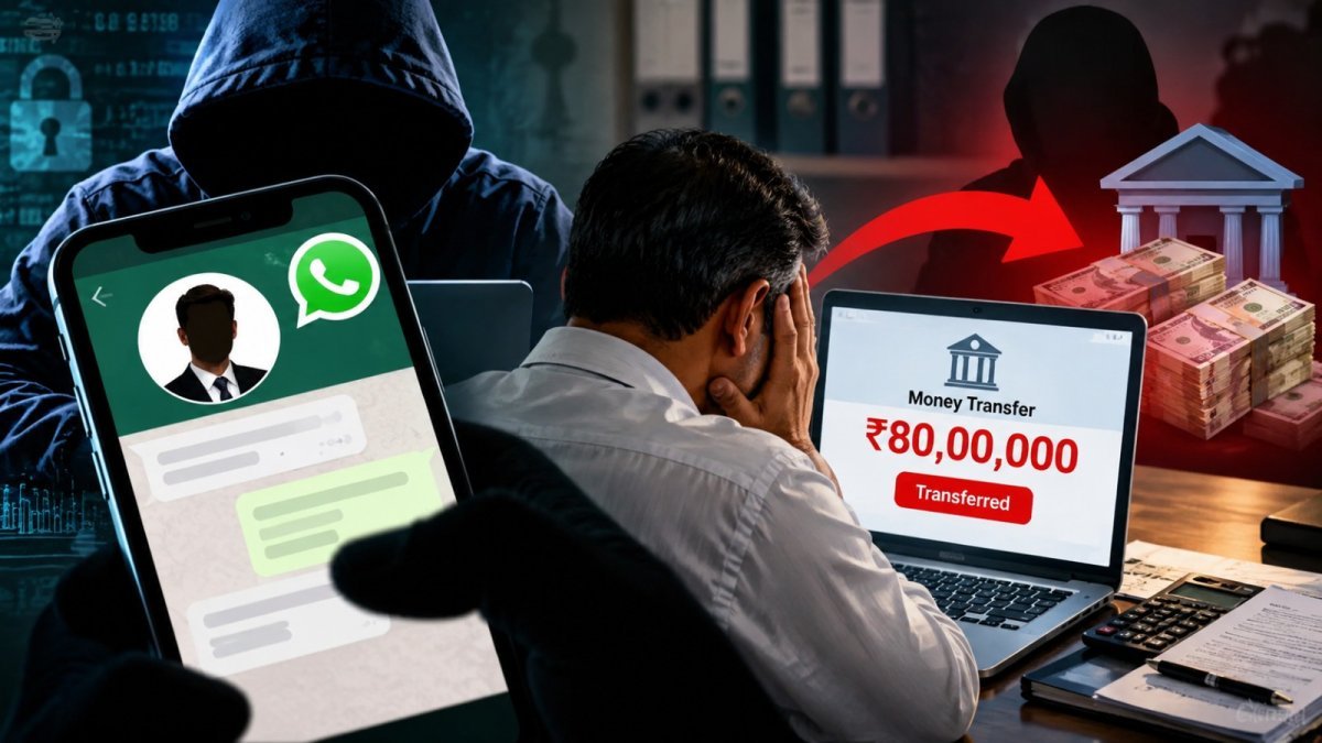 Rs 80 lakh swindled via fake WhatsApp account (Image Source: AI Photo)