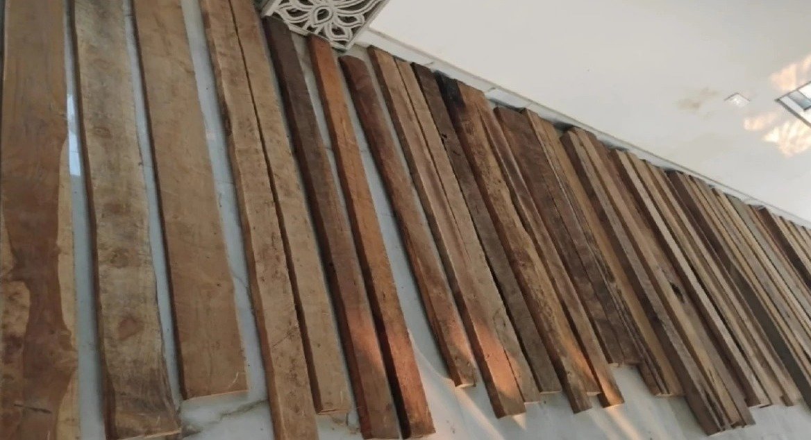 Teak logs seized during a raid(Image Source: Keertiman Media)