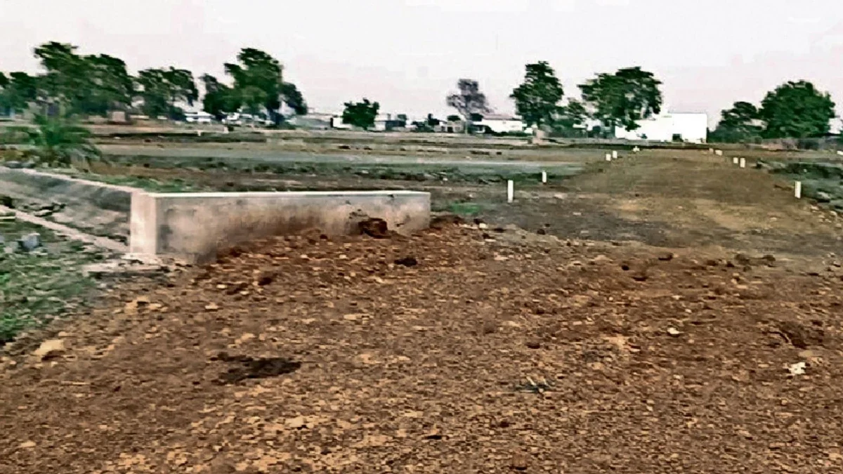 Illegal plotting on government canal land (Image Source: social media)