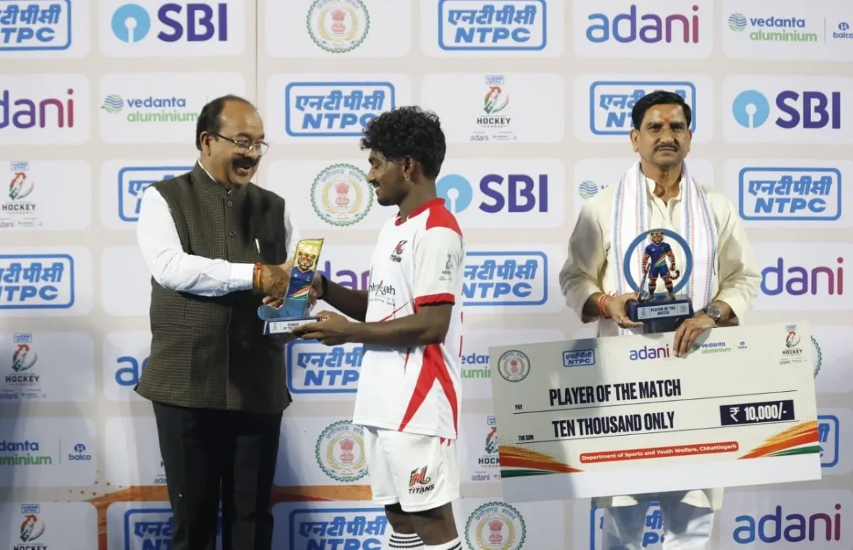 Chhattisgarh Hockey League match action(Image Source: CGDPR)