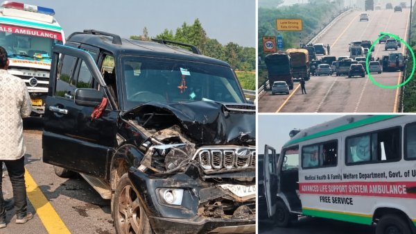 Rahul Gandhi Convoy Accident: सुल्तानपुर कोर्ट पेशी के दौरान आपस में टकराईं राहुल गांधी के काफिले की गाड़ियां