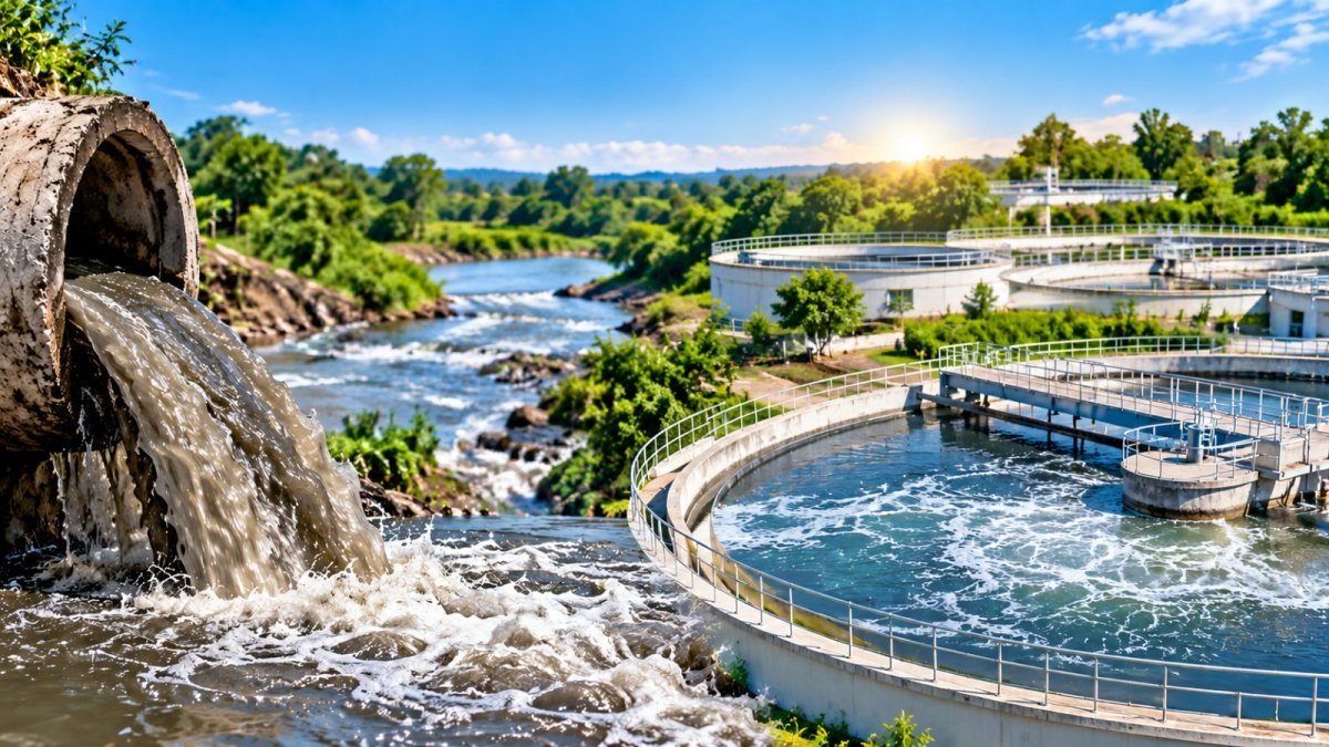 Sewage Treatment Plant Construction Plan(Image Source: AI Photo)