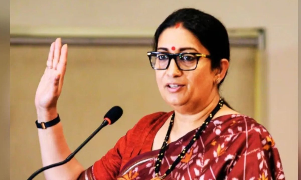 Smriti Irani meeting BJP MPs in Raipur Chhattisgarh(Image Source: Social Media)