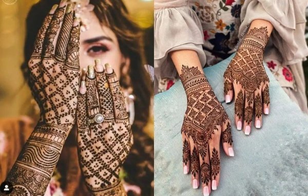 Karwa Chauth Mehndi: चांद और दूल्हा-दुल्हन वाले ये डिजाइन हाथों को देंगे खास लुक
