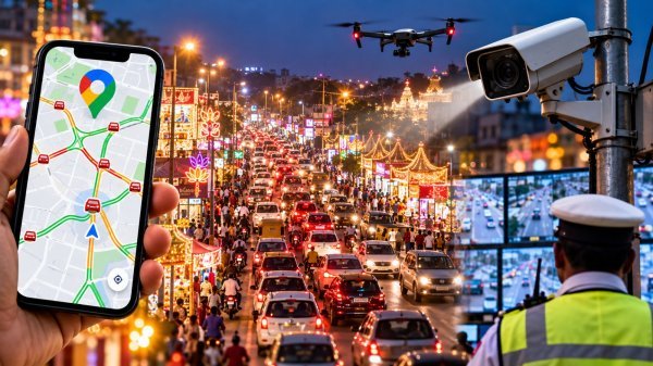Google Maps Live: दीपावली पर ट्रैफिक की हाईटेक निगरानी, ITMS कैमरों से रखी जाएगी नजर