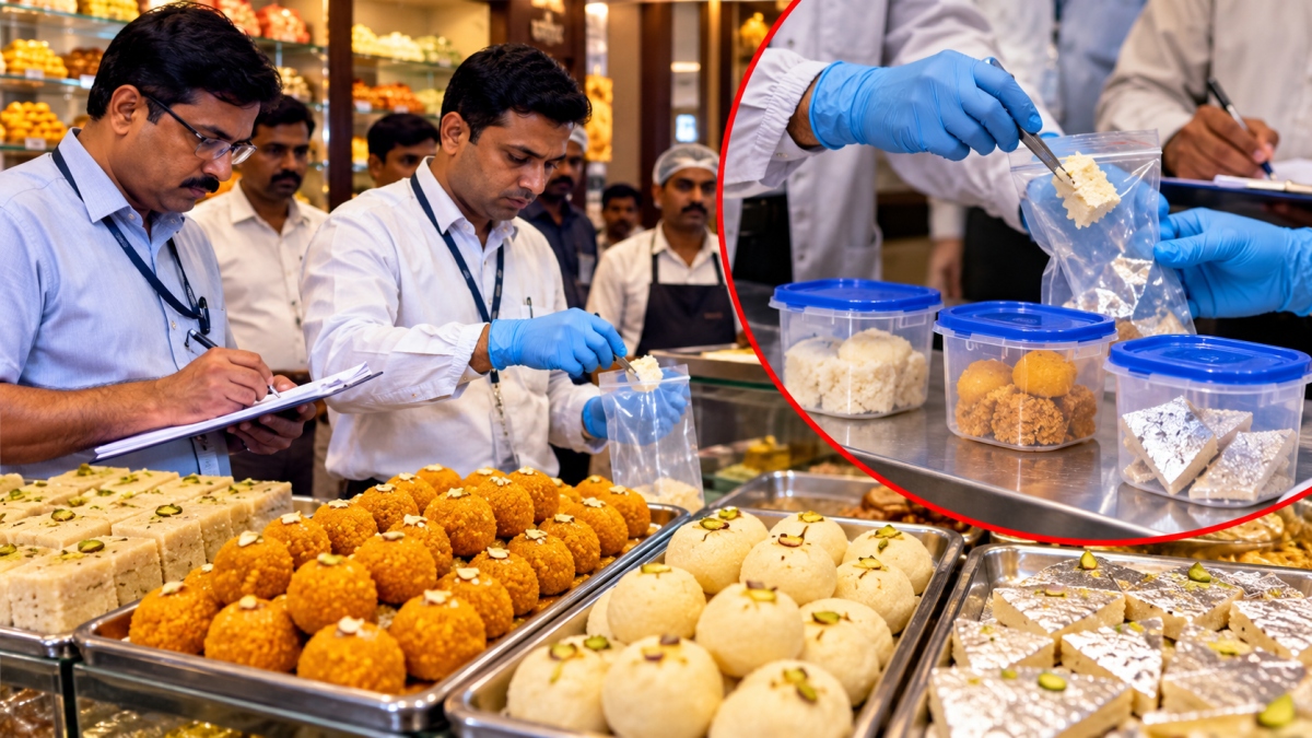 Food safety inspection at sweet shops(Image Source: AI Photo)