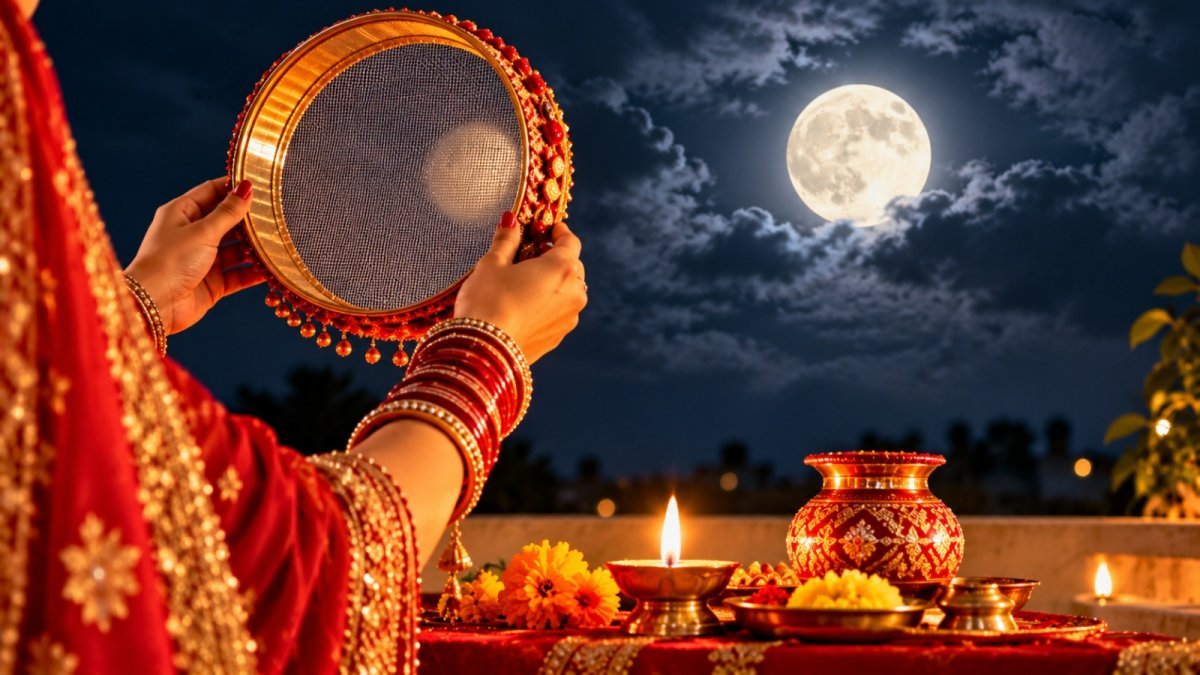 Karwa Chauth Moonrise Time and Puja Rituals(Image Source: AI Photo)