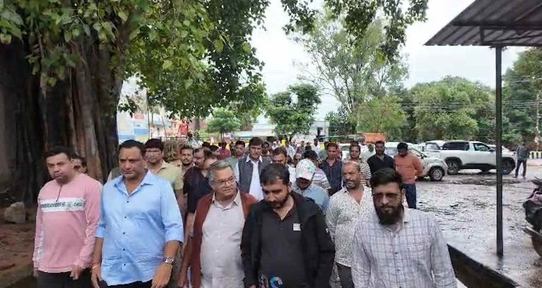 Traders protest against encroachment in Bhanupratappur(Image Source: Social Media)