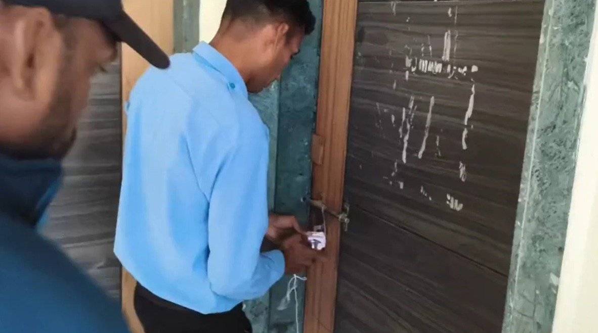 Gurukul Paramedical Institute sealed in Surajpur(Image Source: Social Media)
