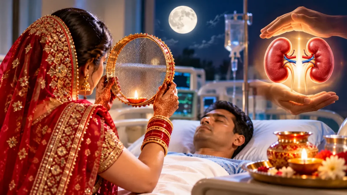 Wife Donates Kidney to Husband on Karwa Chauth(Image Source: AI Photo)