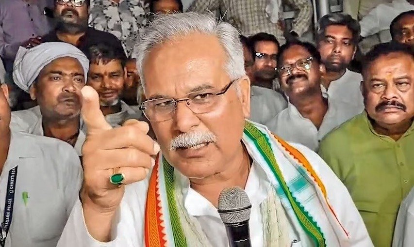 Bhupesh Baghels press conference regarding the electoral roll(Image Source: social media)