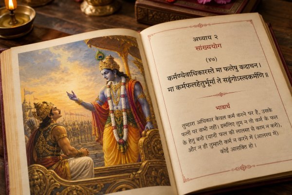 Bhagavad Gita का वह श्लोक, जो बदल सकता है आपकी जीवनशैली और तनाव भरी दुनिया का नजरिया