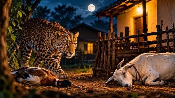 Bagbahara Leopard Attack: तेंदुए की दहशत बरकरार, एक ही रात दो घरों में घुसकर किया शिकार
