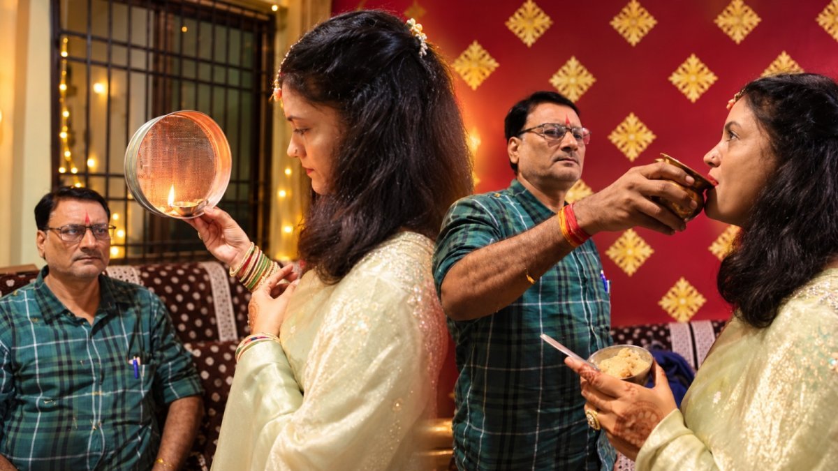 Celebrated the festival of Karwa Chauth with full devotion (Image Source: Keertiman Media)