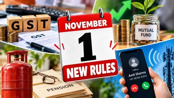 November 1 New Rules: जीएसटी, म्यूचुअल फंड और मोबाइल कॉलिंग में होंगे बड़े बदलाव, जानें पूरी डिटेल