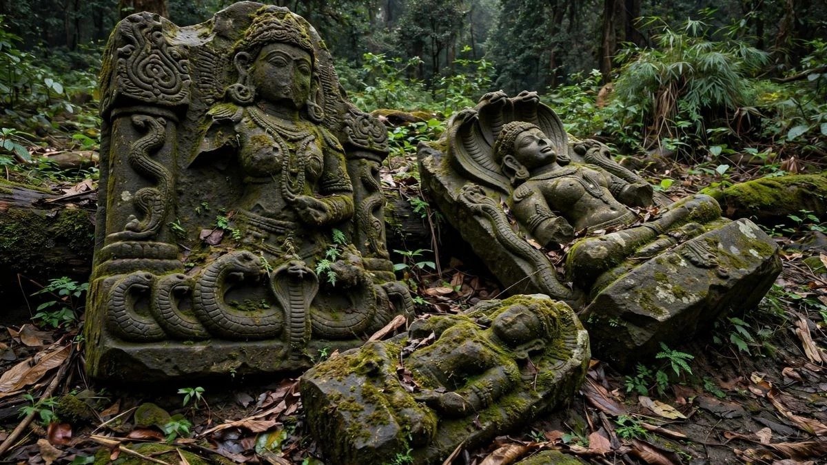 Ancient Sculptures in Indravati Reserve(Image Source: Social Media)