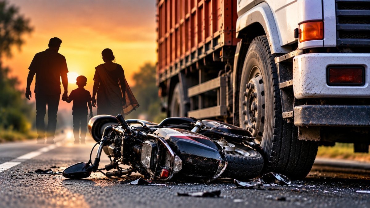 Couple killed after being struck by a truck (Image Source: AI Photo)