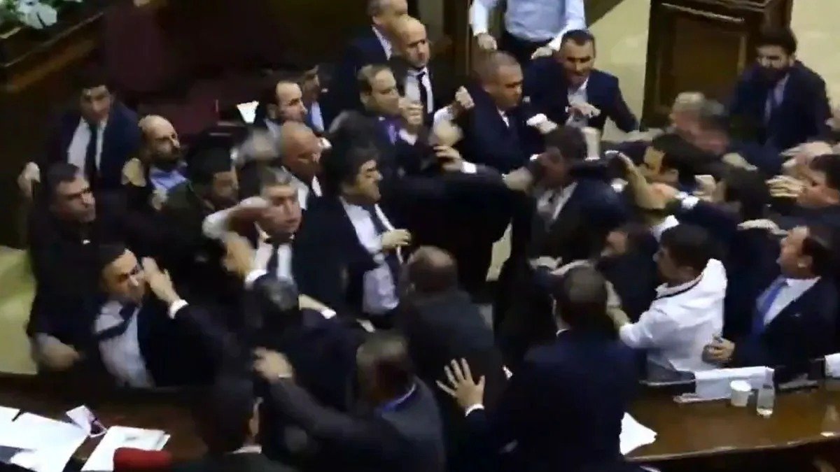 Armenia Parliament MPs Clash During Heated Debate( Image Source: Social Media)